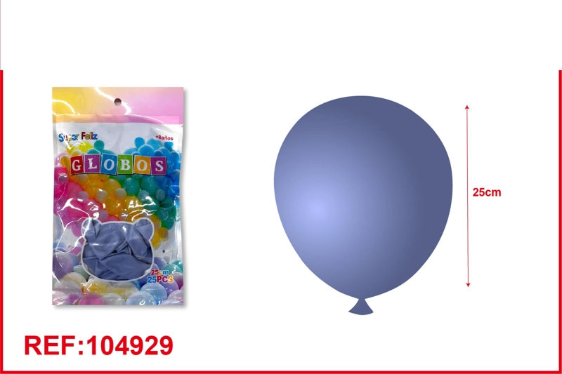 GLOBOS LATEX DE MACARON GRIS 25PCS - 1