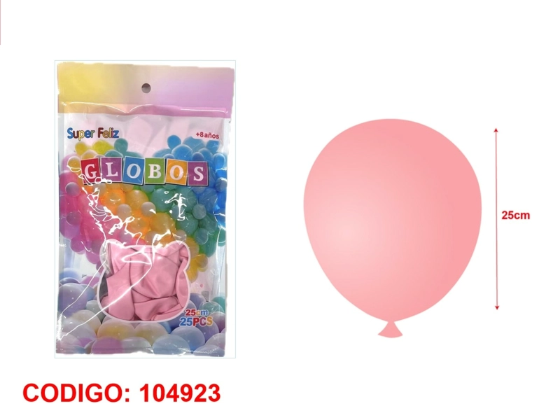 GLOBOS LATEX DE MACARON FUCSIA 25PCS - 1