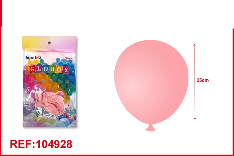 GLOBOS LATEX DE MACARON ROSADO 25PCS - 1