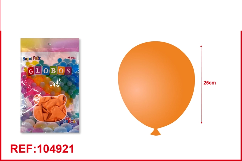 GLOBOS LATEX DE MACARON NARANJA 25PCS - 1