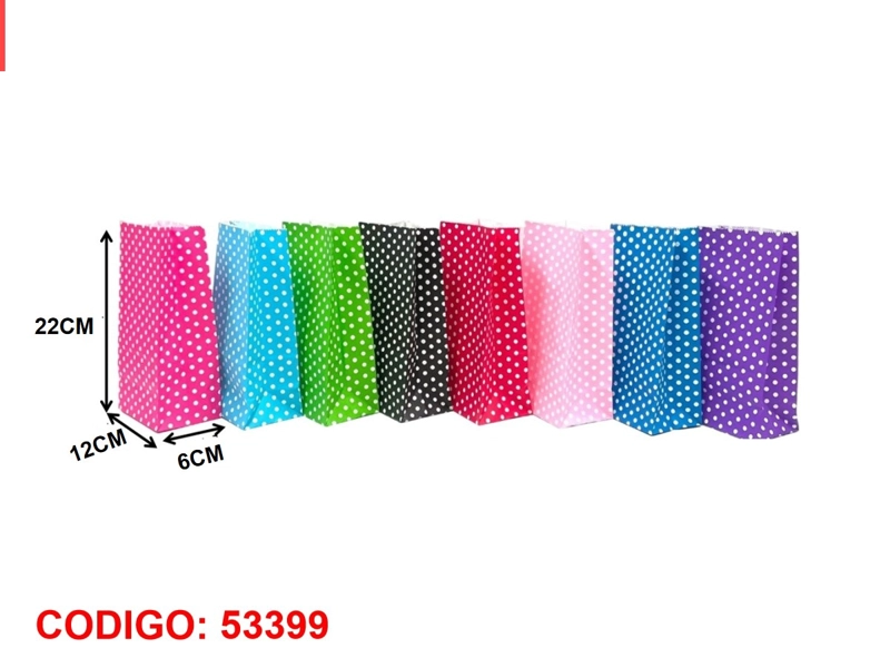 BOLSA DE REGALO (PUNTOS MULTICOLOR) - 1