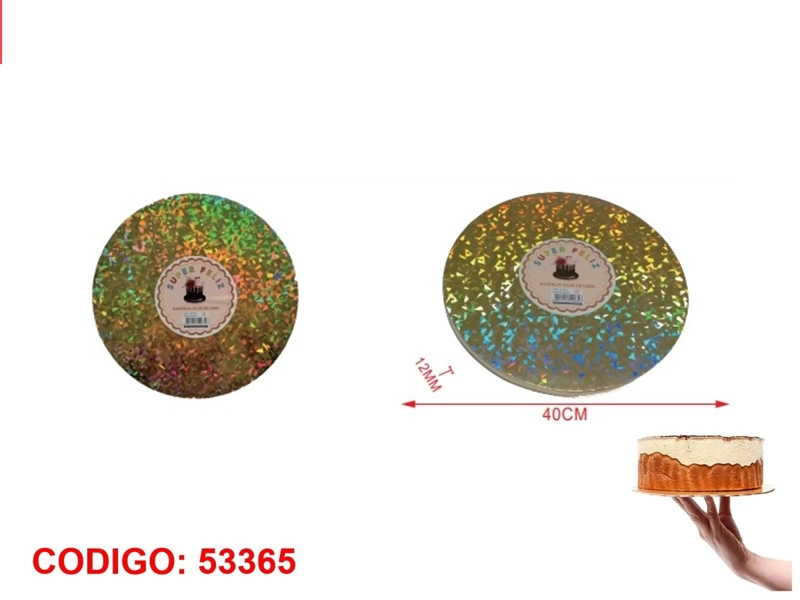 BANDEJA PLUMA VIT 40CM (DORADO/MULTICOLOR) - 1