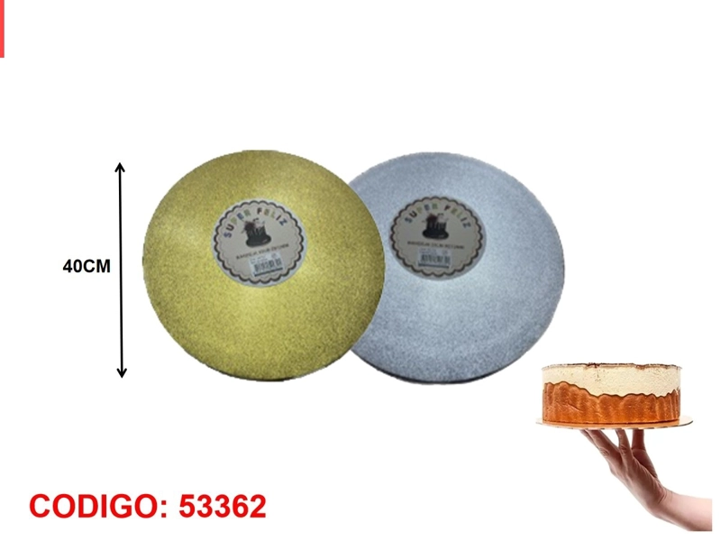 BANDEJA PLUMA VIT 40CM (DORADO/PLATEADO) - 1