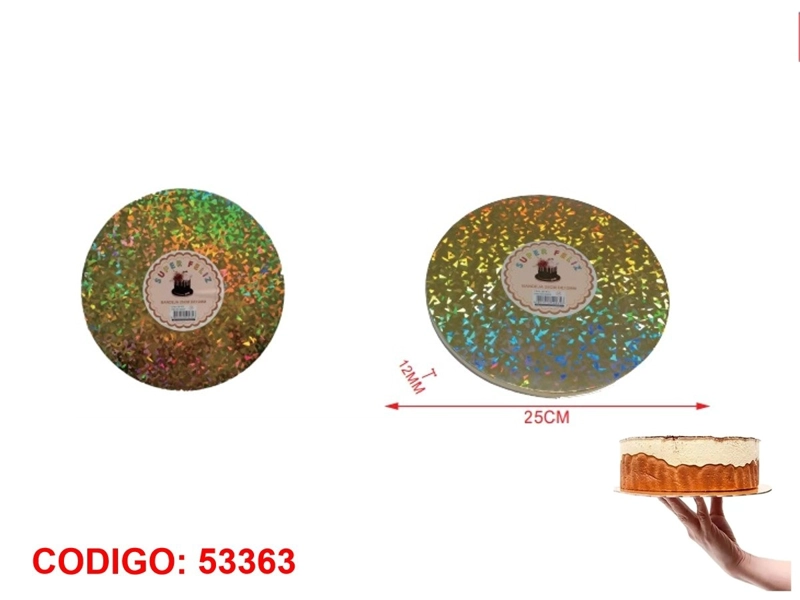 BANDEJA PLUMA VIT 25CM (DORADO/MULTICOLOR) - 1