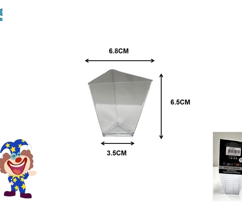 ACRILICO 6.8CMX6.5CMX3.5CM - 1