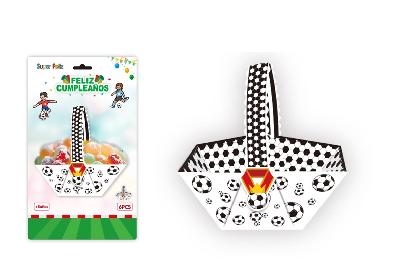 CAJA COTILLON BLANCO ESTILO FUTBOL - 1
