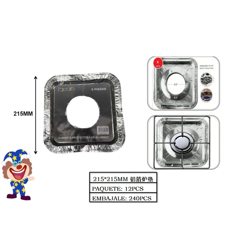 BANDEJA ALUMINIO RECTANGULAR 215 MM - 1