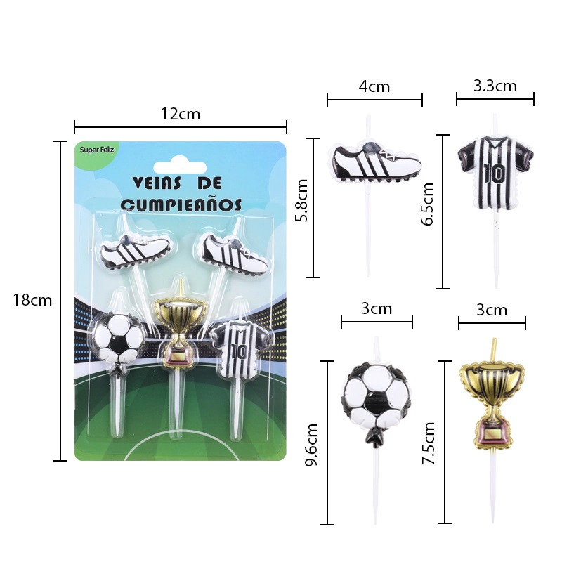 VELAS DE CUMPLEAÑOS ESTILO FUTBOL - 1