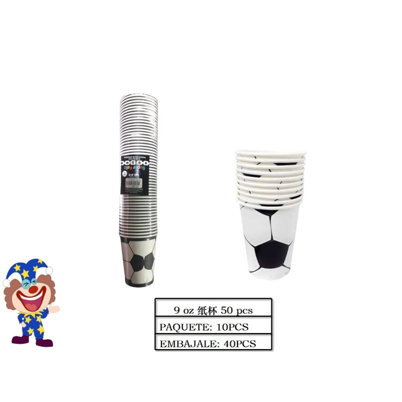 VASOS (ESTILO FUTBOL DECORACION PELOTA) - 1