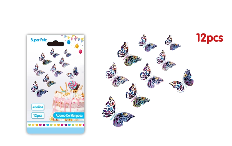 MARIPOSAS 3D MULTICOLOR PATRON DE COLORES - 1