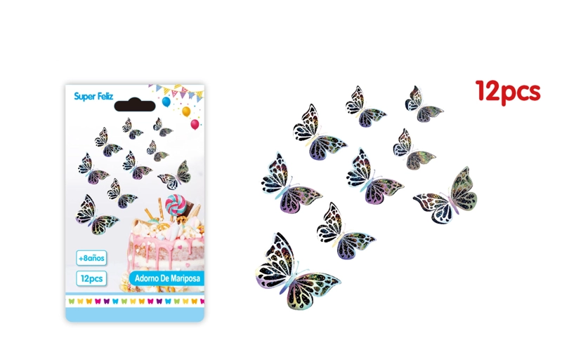 MARIPOSAS 3D GLITTER MULTICOLOR - 1