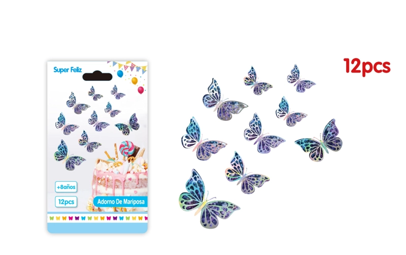 MARIPOSAS 3D PUNTO AZULES Y MORADOS - 1