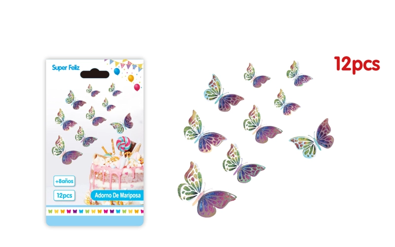 MARIPOSAS 3D GLITTER MULTICOLOR ARCOIRIS - 1