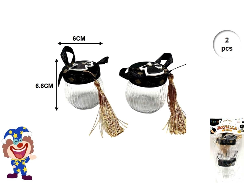 GRADUACION (BOTELLA DE GRADUACION 2 PCS 6.6 CM X 6 CM) - 1