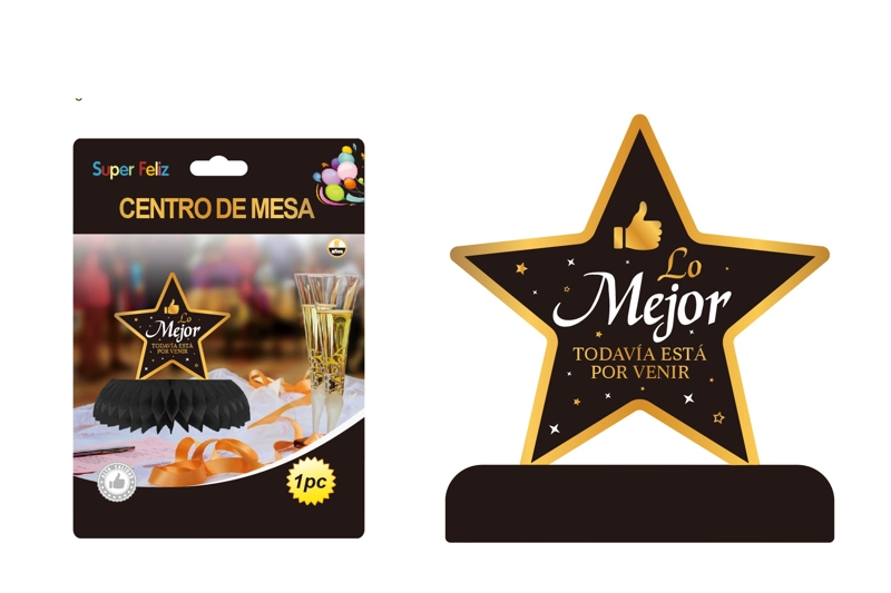 GRADUACION (CENTRO DE MESA EN FORMA DE ESTRELLA LO MEJOR TODAVIA ESTA POR VENIR) - 1