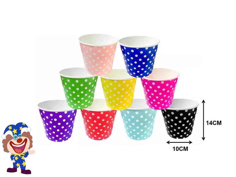 CAJAS PARA CABRITAS MULTICOLOR CON LUNARES 10 CM X 14 CM - 1
