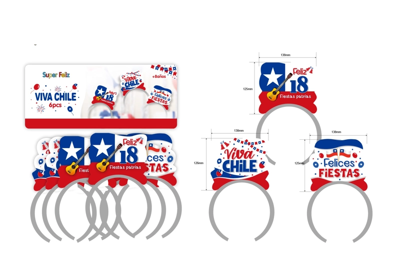 FECHAS PATRIAS (CINTILLOS FIESTAS ¡VIVA CHILE! 126 MM X 138 MM/125 MM X 138 MM) - 1