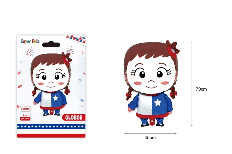 FECHAS PATRIAS (GLOBO CON FORMA DE NIÑA 45 CM X 70 CM) - 1
