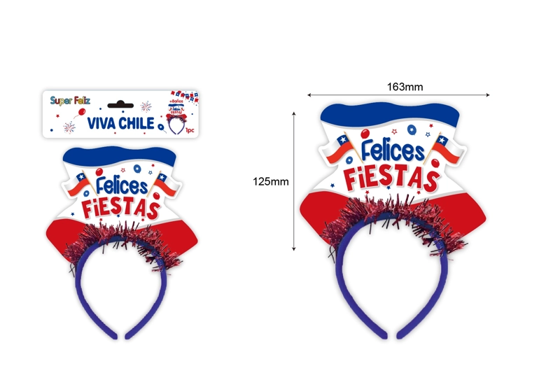 FECHAS PATRIAS (CINTILLO CHILE FELICES FIESTAS 125 MM X 163 MM) - 1