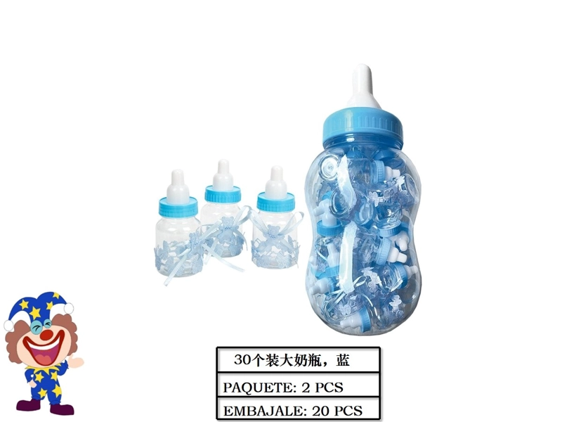 BOTELLA BIBERON PLASTICO AZUL - 1
