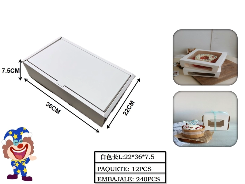 CAJAS BLANCA CON TAPA 7.5 CM X 36 CM X 22 CM - 1