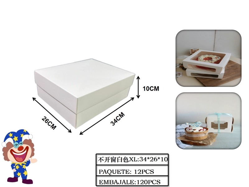 CAJAS BLANCA CON TAPA 26 CM X 34 CM X 10 CM - 1
