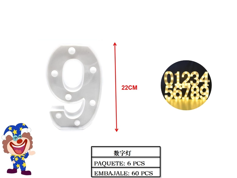 NUMERO LED LED (BLANCA / 9) - 1