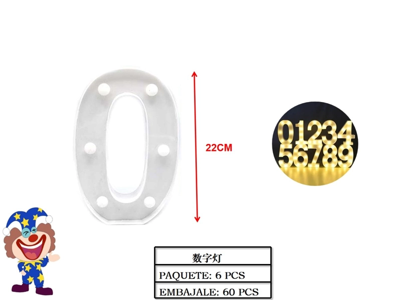 NUMERO LED LED (BLANCA / 0) - 1
