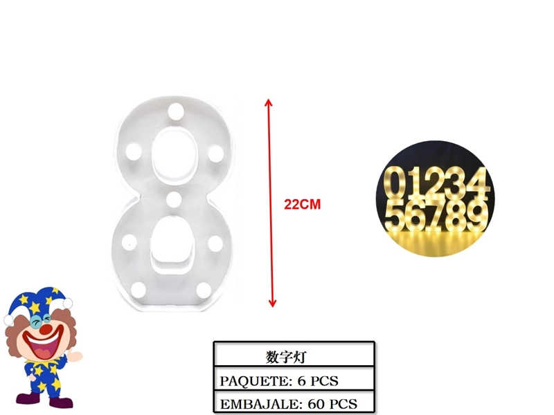 NUMERO LED LED (BLANCA / 8) - 1
