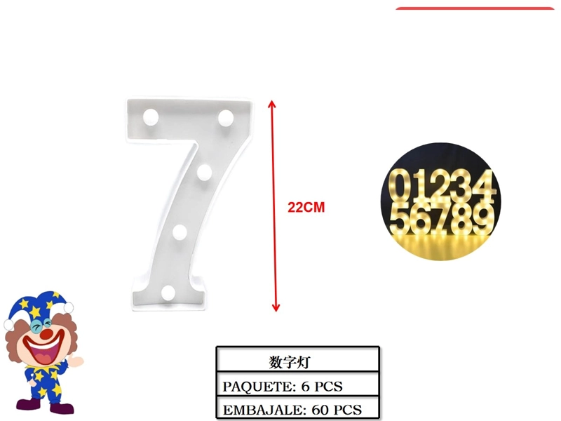 NUMERO LED LED (BLANCA / 7) - 1