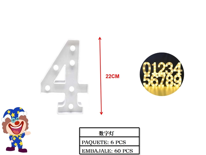 NUMERO LED (BLANCA / 4) - 1