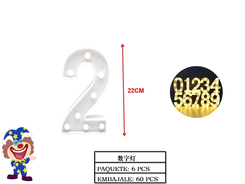 NUMERO LED (BLANCA / 2) - 1