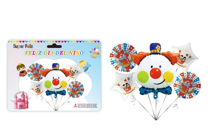 DIA DEL NIÑO (GLOBOS PAYASO CON SOMBRERO Y CORBATIN) - 1