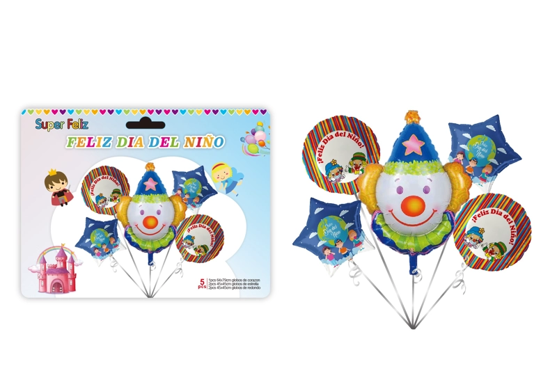 DIA DEL NIÑO (GLOBOS PAYASO CON GORRITO AZUL) - 1