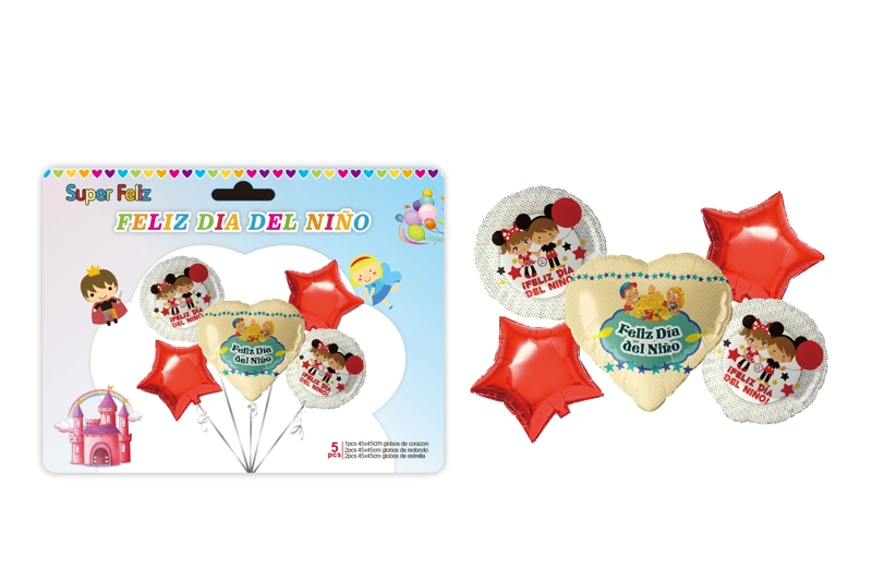 DIA DEL NIÑO (ARREGLO DE GLOBOS ROJO/BLANCO) - 1