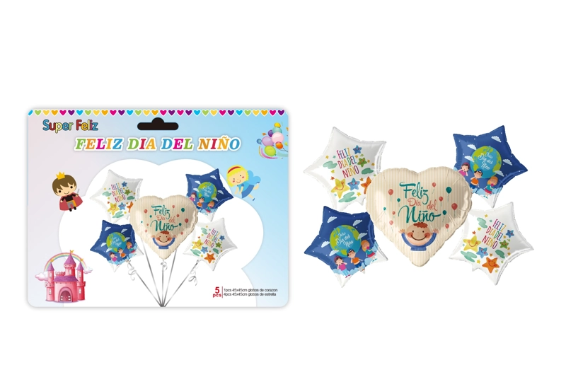 DIA DEL NIÑO (ARREGLO DE GLOBOS AZUL/BLANCO) - 1
