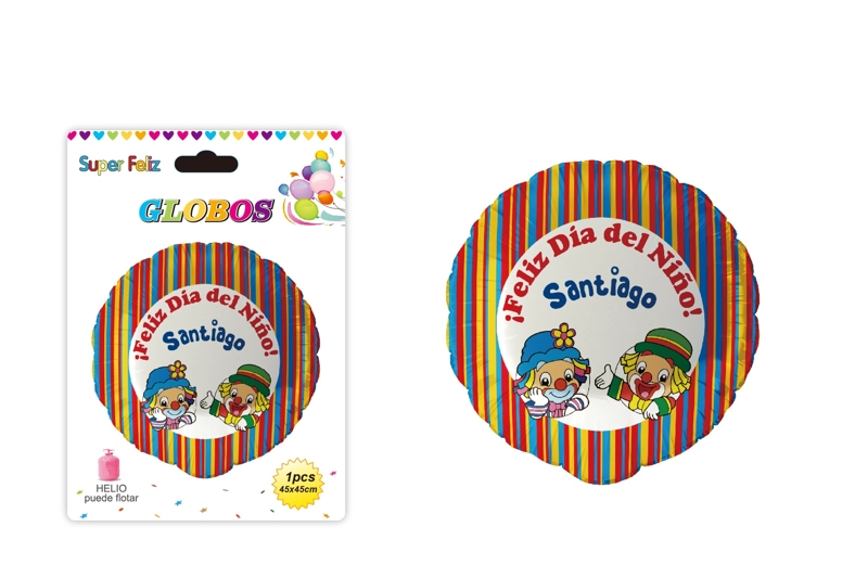 DIA DEL NIÑO (GLOBOS MULTICOLOR/REDONDO) - 1