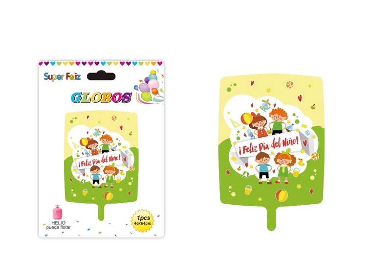 DIA DEL NIÑO (GLOBO CUADRADO VERDE) - 1