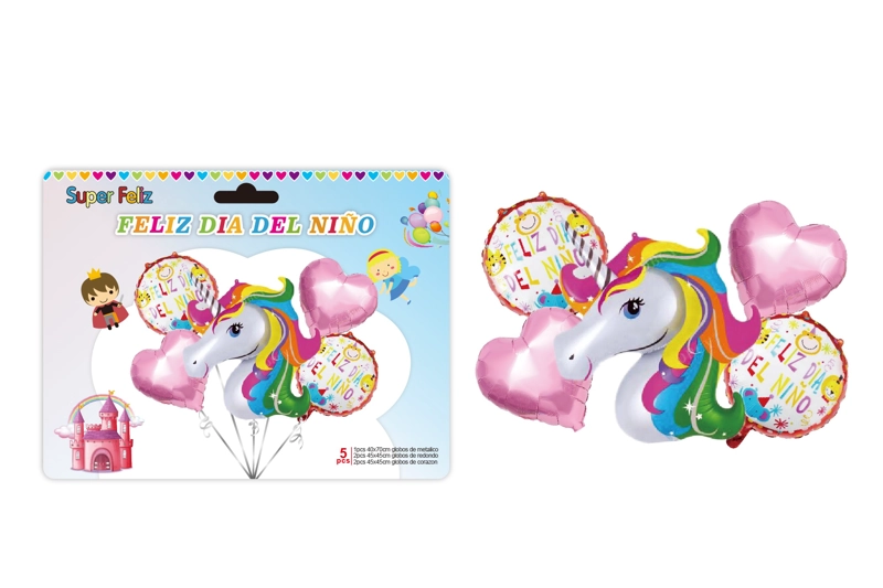 DIA DEL NIÑO (ARREGLO DE GLOBOS ROSADO/UNICORNIO) - 1