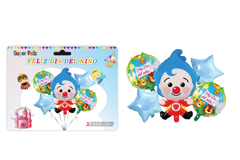 DIA DEL NIÑO (ARREGLO DE GLOBOS PLIM PLIM/AZUL) - 1