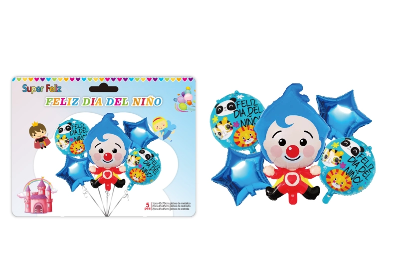 DIA DEL NIÑO (ARREGLO DE GLOBOS PLIM PLIM/AZUL OSCURO) - 1