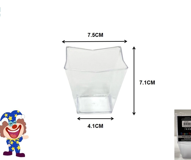 ACRILICO (VASO/7.5X7.1X4.1CM) - 1