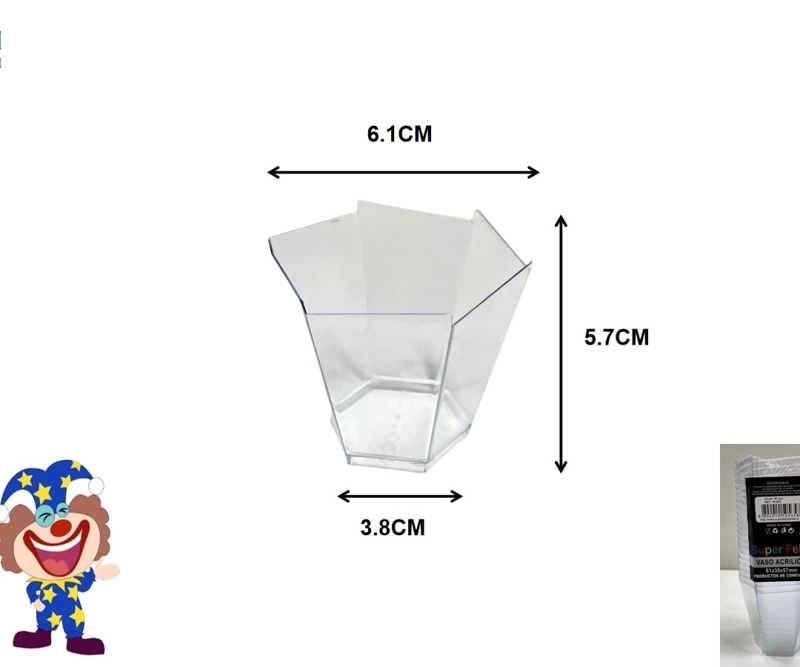 ACRILICO (VASO/6.1X3.8X5.7CM) - 1