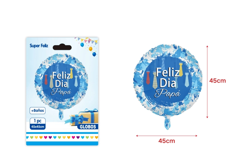 PAPA (GLOBO/FELIZ DIA PAPA/CORBATAS/45X45CM) - 1