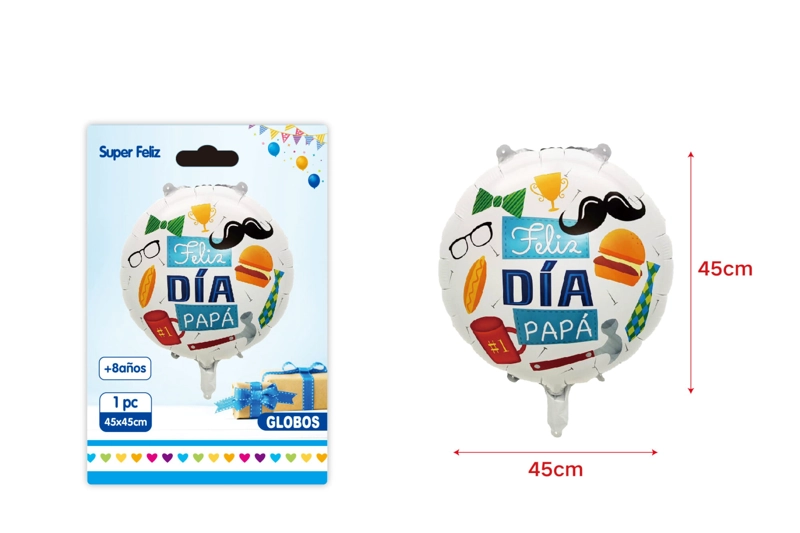 PAPA (GLOBO/FELIZ DIA PAPA/BIGOTE/45X45CM) - 1