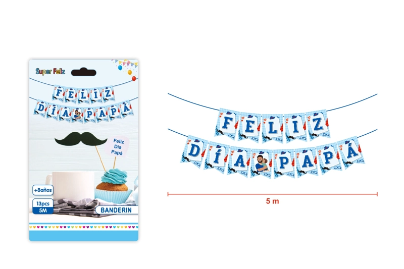 PAPA (GUIRNALDA/FELIZ DIA PAPA AZUL) - 1