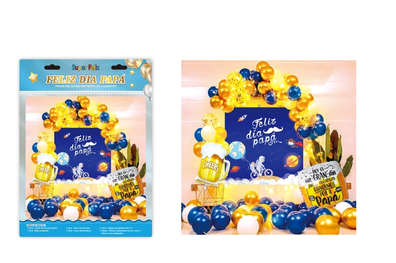 PAPA (PACK DECORACION/FELIZ DIA PAPA AZUL/DORADO) - 1