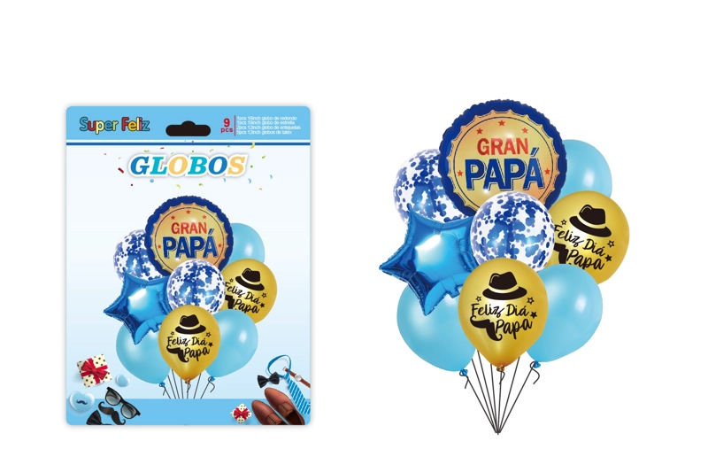 PAPA (GLOBOS/AZUL/AMARILLO/NEGRO/CONFETTI) - 1