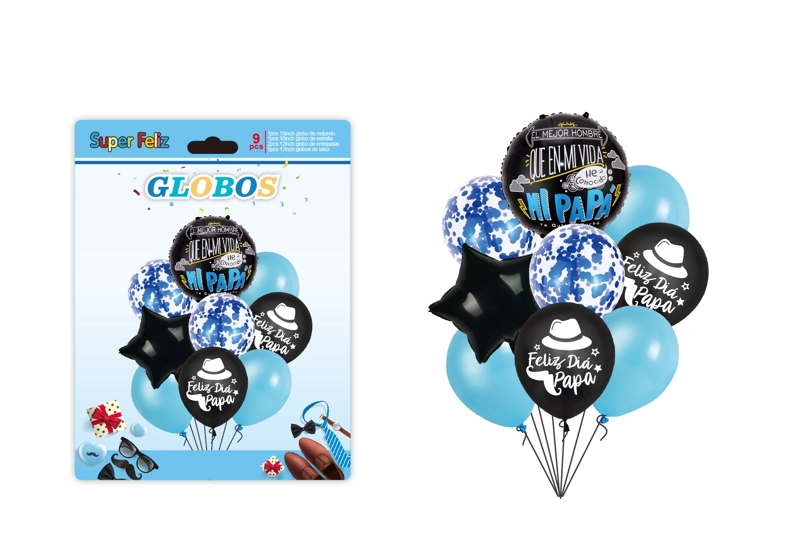PAPA (GLOBOS/BLANCO/NEGRO/AZUL/CONFETTI) - 1