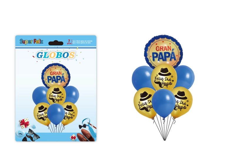 PAPA (GLOBOS/AMARILLO/AZUL/NEGRO/SOMBRERO Y BIGOTE) - 1